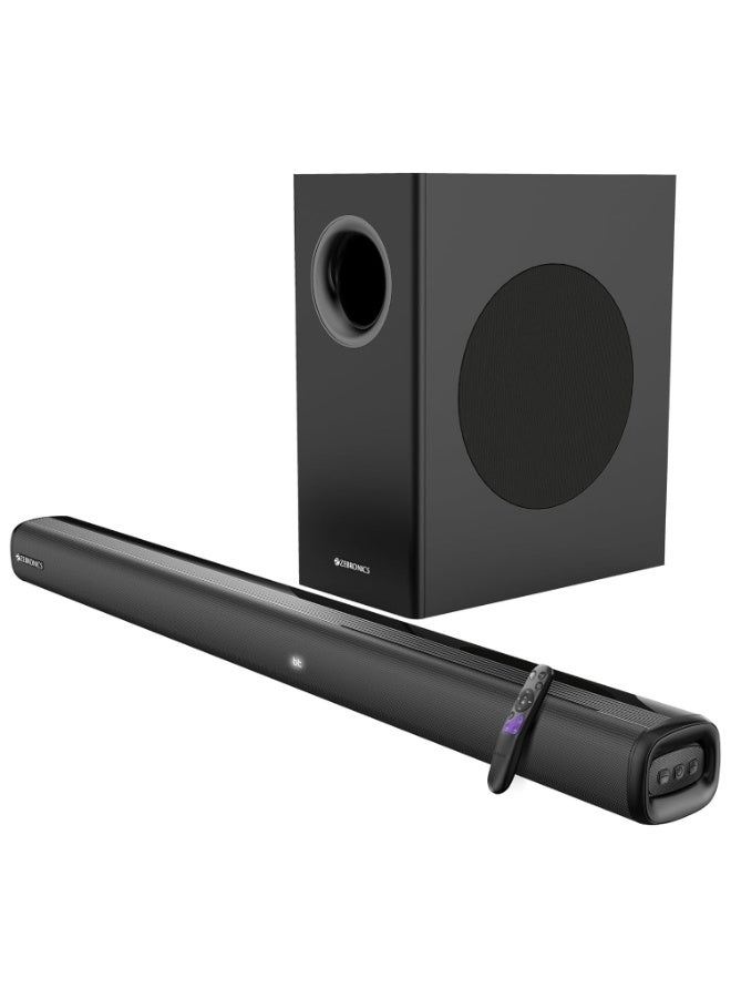 ZEBRONICS Juke BAR 4100 Soundbar, 200 Watts, Virtual 5.1, Quad Driver Soundbar, 6.5" Subwoofer, Wall Mountable, Bluetooth v5.0 | HDMI (ARC) | Optical in | USB | AUX - Image 1